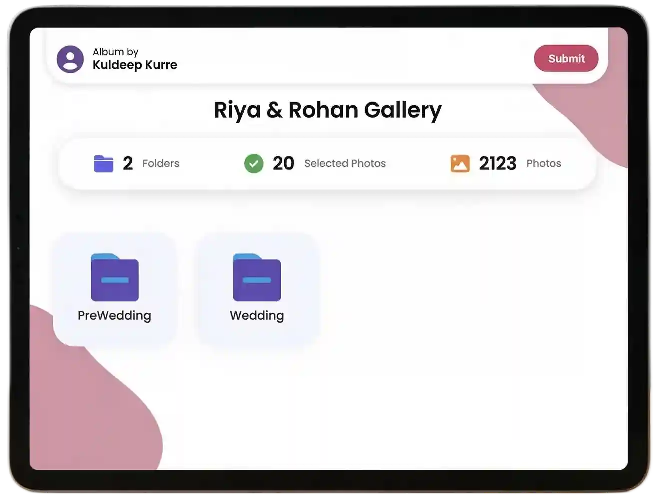 Tablet Photo Selection